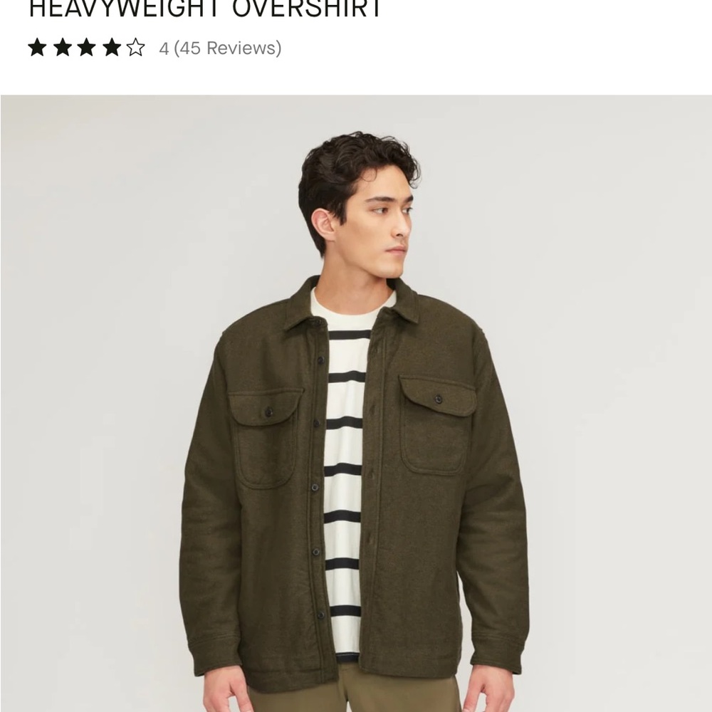 Everlane Men's Lightweight Overshirt - Dark Green